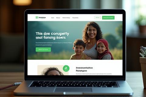Screenshot or mockup of the homepage of a user-friendly website designed for a poverty relief organization.